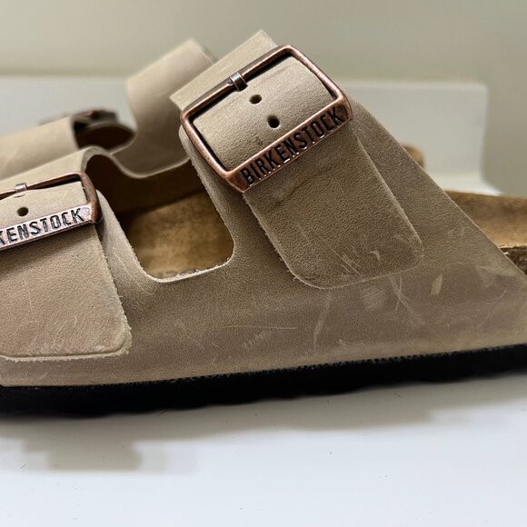 Birkenstock Arizona Soft Footbed Oiled Leather Tobacco Brown EU38 US 7-7.5 - Picture 2 of 8